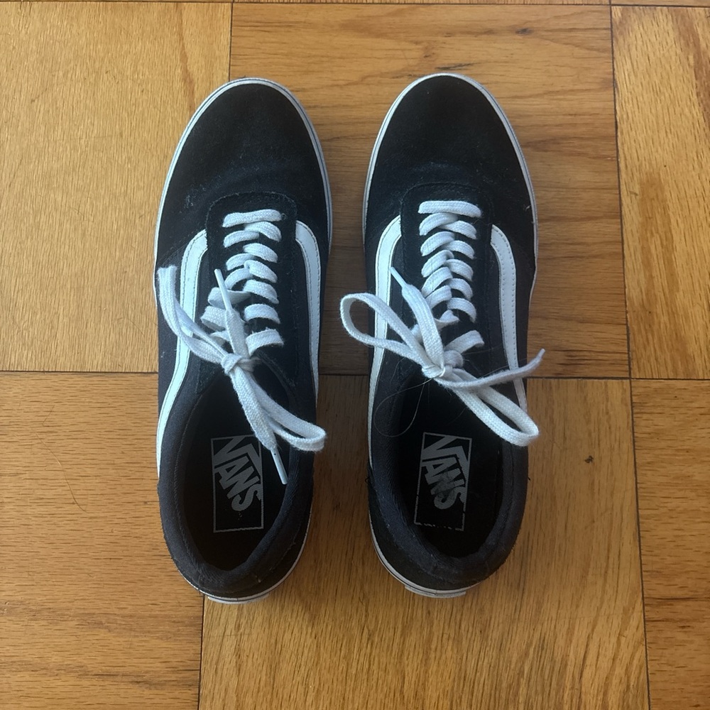Vans Black and White Canvas Sneakers